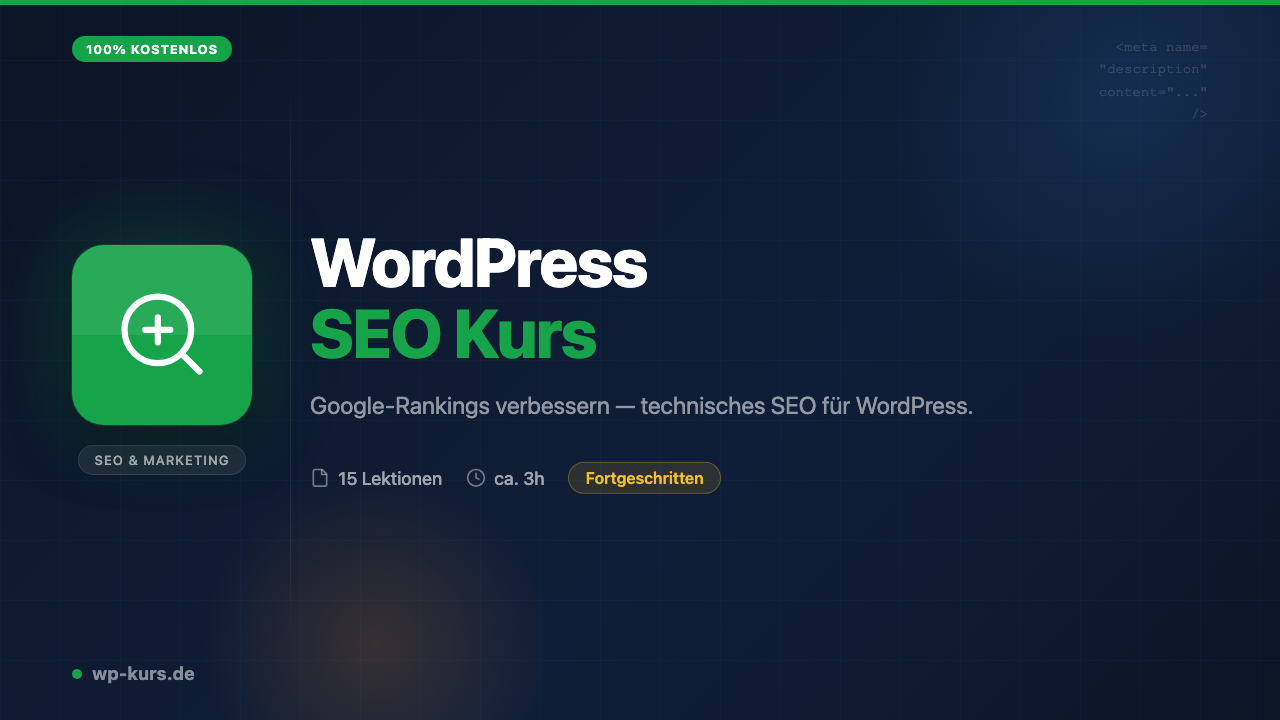 WordPress SEO Kurs